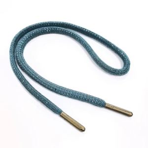 Bright Silk Pattern Peacock Blue Polyester <b>Braided</b> Rope Garment Drawcord Hoodies Pants Waist <b>Accessories</b> - Product Image 1