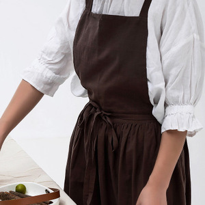 Tablier de cuisine maxi sans manches en lin et coton japonais, design original, qualité supérieure, vente en gros - Product Image 4