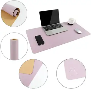 Grand tapis de souris antidérapant en cuir, antidérapant, portable, pour le bureau et ordinateur portable