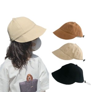 Fisherman Hat For Kids Tencel Fabric Windproof Sunshade Bucket Hat Beige Khaki Black 1-4 Years Old - Product Image 4