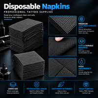 Bavoirs dentaires jetables noirs imperméables pour tatouage, en papier, hygiène multi-niveaux, anti-fuite, pour nettoyage buccal