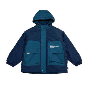 <span class=keywords><strong>Veste</strong></span> coupe-vent pour garçon style montagne, en nylon avec rembourrage en polyester, à capuche, color-block, hiver 2025, épaisse, chaude et tendance - Product Image 5
