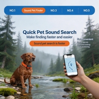 Collier de suivi pour chien en métal robuste et durable 4G AGPS, autonomie de la batterie <10 heures, compatible Android, localisateur GPS, laisse pour clôture de jardin
