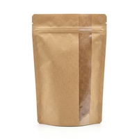 Sachets Mylar thermoscellables à fenêtre, personnalisables, à trois soudures latérales, pour l'emballage de chips de banane, de fruits secs et de snacks