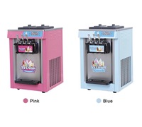 Machine à glaces molles à trois saveurs pour table de snack commerciale