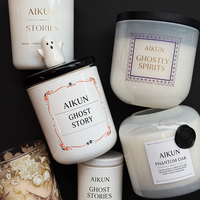 Bougie parfumée AIKUN sur le thème d'Halloween, en verre coloré, en forme de citrouille ou de fantôme, cadeau de fête, avec service OEM ODM et étiquette privée