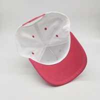 OEM personalizado Snapback Cap 5 Panel 2 tono Curved Brim algodón sarga deporte sombreros 3D Puff bordado elevado logotipo gorras de alta calidad