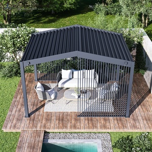 Gazebo de Lujo Motorizado con Certificación CE, Impermeable, con Techo Rígido, Pérgola de Jardín de Aluminio, Bioclimática, para Exteriores - Product Image 1