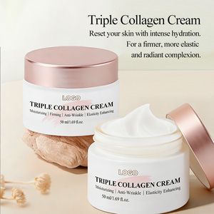 Creme Facial Triplo Colágeno 50ml, Hidratante Anti-Idade com Extrato de Folha de Oliveira para Refinar Poros e Aumentar o Brilho - Product Image 2