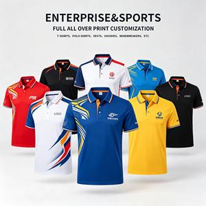 Camiseta Polo con Estampado Completo Personalizado, Camiseta Polo de Golf Sublimada para Equipos, Uniformes para Eventos Empresariales - Product Image 1
