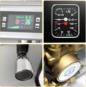 <span class=keywords><strong>Machine</strong></span> <span class=keywords><strong>à</strong></span> <span class=keywords><strong>café</strong></span> expresso italienne semi-automatique en acier inoxydable avec deux têtes de brassage - Product Image 5