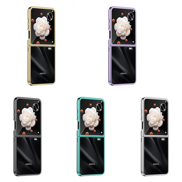 Full Cover Electroplate Transparent clear PC Fold Phone case for Huawei Honor Magic V Flip case