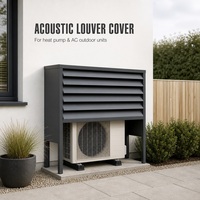 Cache-vent acoustique en aluminium résistant aux intempéries pour unité extérieure de climatiseur et pompe à chaleur