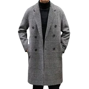 Autumn Winter New Plover Case Woolen Coats Male Slim Long Men's Trench Coat Jacket jacket for men plus size men's jackets