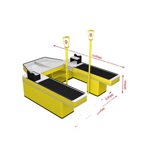 Tienda de venta al por menor, contador de efectivo <span class=keywords><strong>en</strong></span> forma de <span class=keywords><strong>U</strong></span> de doble cara con cinturón automático - Product Image 1