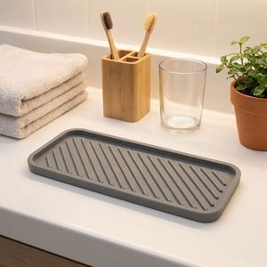 Multi-Purpose Silicone Storage Tray for Kitchen Bathroom Countertop Organizer Jewelry & Cosmetic <b>Drying</b> Pad - Product Image 1