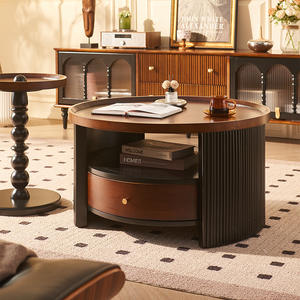 Table basse basse basse rétro française en bois massif Style Antique petite Table à thé de salon pour meubles de maison inspirés B & B - Product Image 3