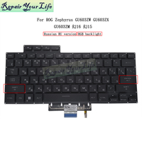 RU Russe RGB rétro-éclairé clavier d'ordinateur portable Pour Asus Zephyrus ROG 16 G16 GA503 15 GU603 M16 GU603ZW GU603ZX GU603ZM 0KNR0-281LUS00