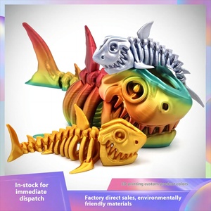 Juguete de <span class=keywords><strong>Tiburón</strong></span> Impreso en 3D, Articulado, Escala 1/12, de Plástico, Novedoso y Creativo, para Niños, con Movimiento en Todo <span class=keywords><strong>el</strong></span> Cuerpo, Importado - Product Image 2