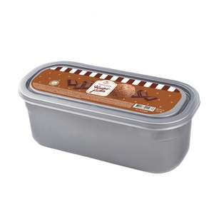 Barquette de vente de crème glacée en blister conforme aux normes européennes, contenants rectangulaires de 5 <span class=keywords><strong>litres</strong></span>, couvercles pour barquettes de crème glacée, emballage alimentaire de qualité alimentaire - Product Image 1