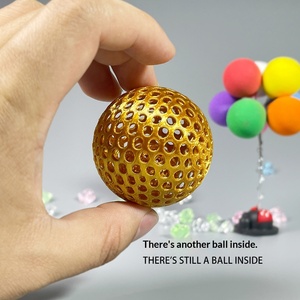 Novedad 2026: Juguete Antiestrés de Oficina, Bola Dorada Impresa en 3D, Bola Hueca Pequeña para Manualidades - Product Image 1