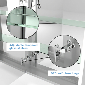 Interruptor de sensor de atenuación de aluminio, impermeable, montado en la pared, <span class=keywords><strong>color</strong></span> azul del diente, cambio de temperatura, armario de espejo LED de baño - Product Image 4