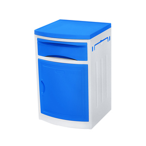 Abs Bedside <b>Table</b> 48x48x76cm Stainless Steel Top Hospital Cabinet With <b>Wheels</b> Blue Color Available - Product Image 5