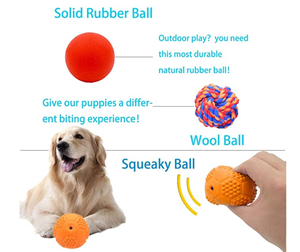 5 funciones diferentes goma dentición diente masticar bola interactiva pequeño gato grande perro rompecabezas juguetes para dispensar alimentos Tratar - Product Image 5