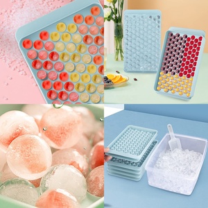 104 khoang nhỏ nhỏ Stackable Ice khay 4 túi vòng Ice Cube khay với nắp & bin Ice ball maker - Product Image 2