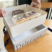 Boîte d'emballage de gâteau à couvercle transparent de Style français IMEE boîte d'emballage de bougie cadeau de thé de l'après-midi 10 pouces