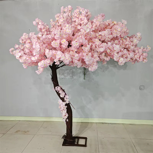 Alberi artificiali di Sakura fiori di ciliegio verde 3d Led bianco all'aperto giapponese finto fiore di ciliegio albero per matrimonio - Product Image 4