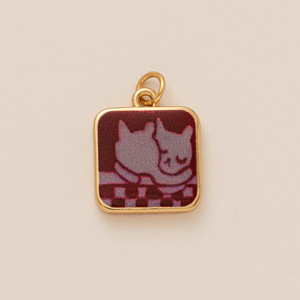 Bảng màu nhỏ nhắn | 18K mạ vàng vẽ tay trang sức quyến rũ cổ điển | Mặt dây chuyền nghệ thuật thu nhỏ hoa động vật - Product Image 5