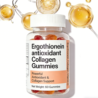 Réduit les ridules Gommes de collagène antioxydant à l'ergothionéine et à la vitamine E sans sucre en bouteille
