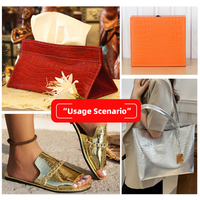 Cuir synthétique texturé crocodile en PVC gaufré, couleurs vives, pour chaussures, sacs, meubles, matériaux d'artisanat