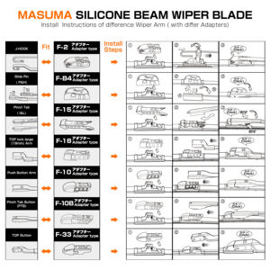MU-026ws MASUMA ที่ปัดน้ำฝนกระจกหน้ารถ,ที่ปัดน้ำฝนสำหรับรถยนต์ Snow Wiper 98350-1R050 1680511 85291-44070 85291-44090สำหรับ <span class=keywords><strong>NISSAN</strong></span> <span class=keywords><strong>VANETTE</strong></span> 1.8L SEDAN - Product Image 4