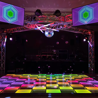 Carreaux de sol LED interactifs commerciaux 3D Starlight Infinity Mirror Dance Floor Music Sync pour les clubs Équipement d'éclairage de scène