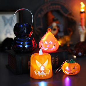 Halloween di động đèn lồng bên trang trí bí ngô đèn lồng sọ nhựa <span class=keywords><strong>LED</strong></span> Halloween đèn lồng - Product Image 3