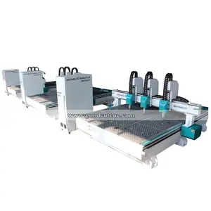 Fraiseuse à bois cnc 2130 de haute précision, appareil multi-tête indépendant, pour découpe et gravure