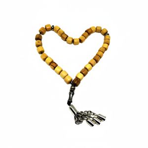 ลูกปัด tasbeeh ไม้ลายหัวใจทรงกลมสีตามสั่งสำหรับพิธีอีสเตอร์ - Product Image 1