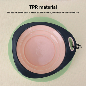 Faltbarer TPR-Hundefutter- und Wassernapf für Haustiere für Outdoor, Camping und Reisen, tragbare, zusammenklappbare Futterschüssel mit Karabiner, Haustierbedarf - Product Image 2