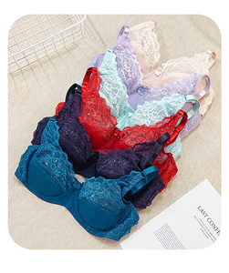 <span class=keywords><strong>Reggiseno</strong></span> Push-Up da Donna Plus Size Sexy Traspirante in Pizzo Floreale Lavorato a Maglia <span class=keywords><strong>con</strong></span> Fiocco, Ferretto e Coppe 3/4, Chiusura Posteriore, Lingerie <span class=keywords><strong>Trasparente</strong></span> - Product Image 6