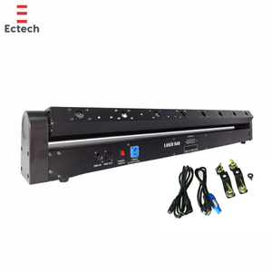 Barre de lumière laser à tête mobile DMX à 8 têtes avec contrôle sonore, RGBW 4W au total, IP33, 15 canaux, en aluminium, pour scène, DJ, mariage et théâtre - Product Image 6