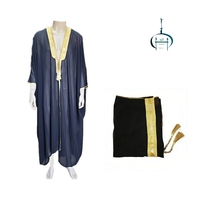 Robe islamique à manches courtes pour hommes, nouvelle collection 2025, vêtements de prière musulmans, style Dubaï, robe Jubbah, ensemble pour le Hajj et l'Omra, polyester