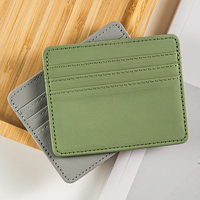 Dompet kulit PU Multi kartu, dompet Bisnis Multi kartu, kulit PU, kapasitas besar, dompet koin kecil dan indah Logo kustom