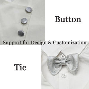 Costume formel personnalisé pour enfants, gilet de gentleman, robe, vêtements pour tout-petits, vêtements de baptême pour bébés garçons - Product Image 2