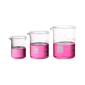 Bécher gradué en verre borosilicate résistant à la chaleur à paroi épaisse <span class=keywords><strong>de</strong></span> 5 ml, 10 ml, 25 ml, avec bec verseur, pour laboratoire - Product Image 1
