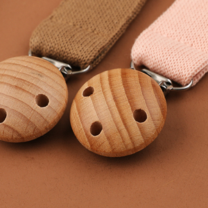 Producto para Bebés, Mordedor <span class=keywords><strong>de</strong></span> Algodón Tejido a Crochet con Clip <span class=keywords><strong>de</strong></span> Madera, Cadena para Chupón para Recién Nacidos - Product Image 6