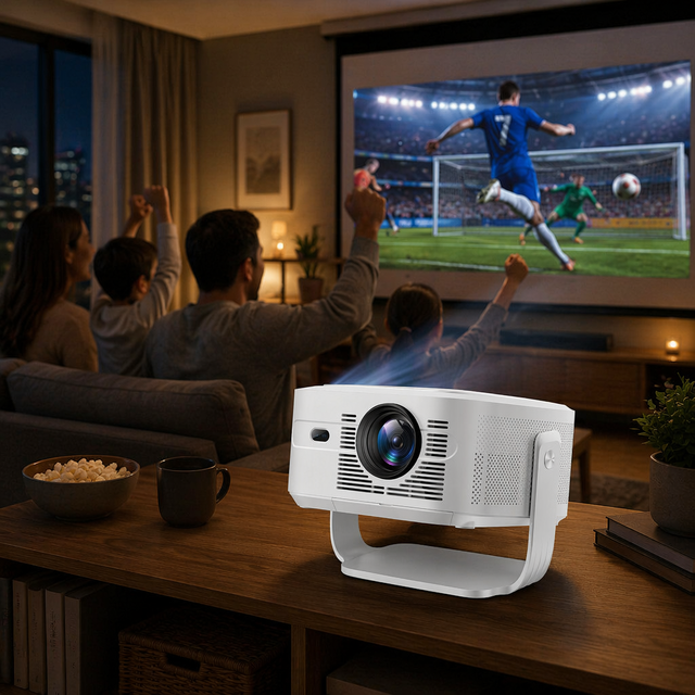 JUNUO Real 800Lumens High Brightness HY450max Portable Smart Projector Wifi6 BT5.4 Android 14 Home Theater Auto Focus