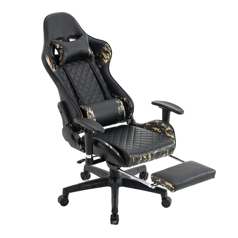 High Back Gaming Chair with Footrest