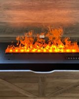 Insert de cheminée électrique à flamme 3D réaliste, contrôle par application à distance, thermostat réglable, écran LCD, encastrable, métal, 31,6 pouces pour